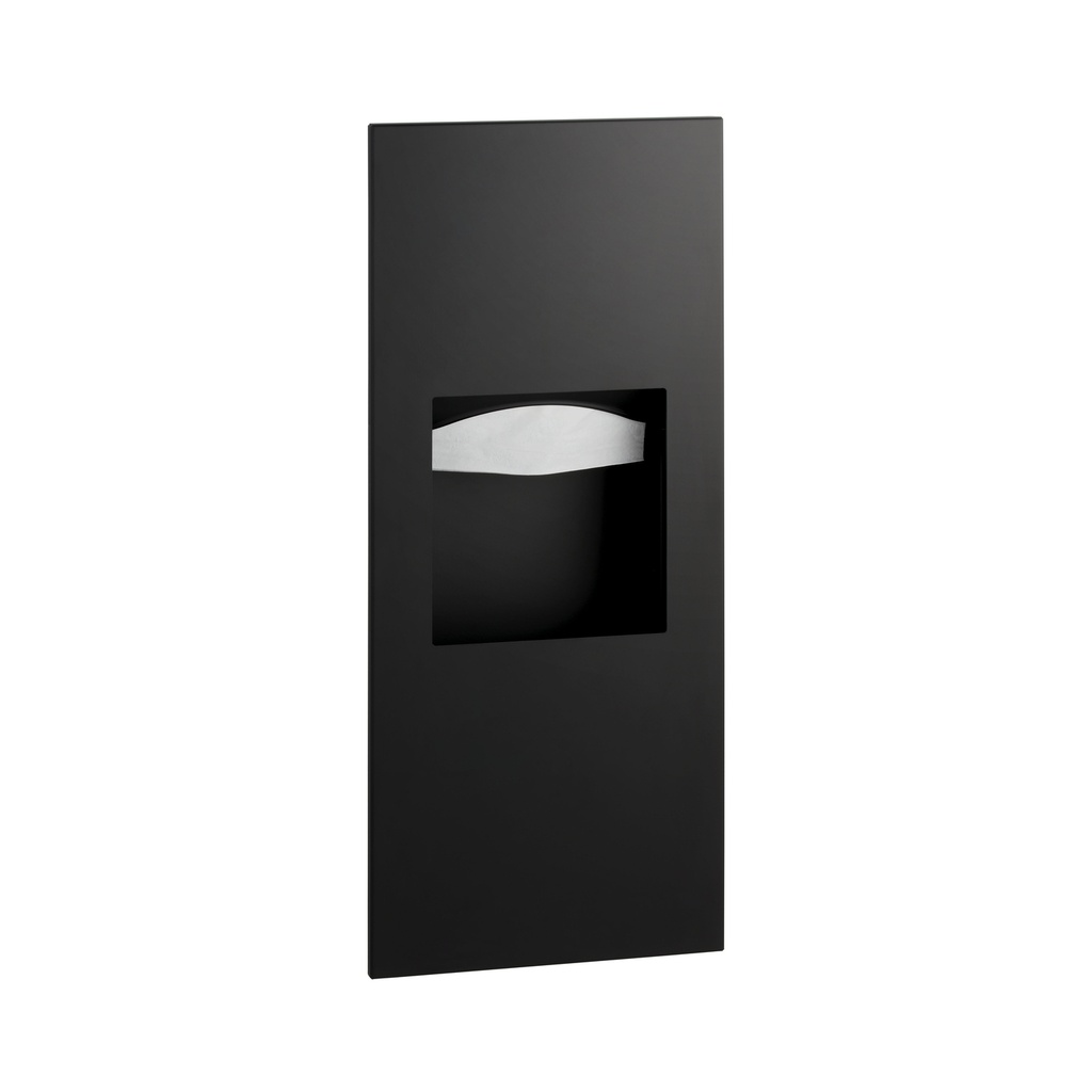 Bobrick B-36903.MBLK Paper Towel Dispenser and Waste Receptacle, Matte Black