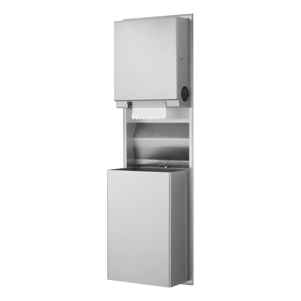 Bobrick B-39617 Convertible Paper Towel Disp./Waste Receptacle – 18-Gal.