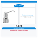 Bobrick B-823 Foam Dispenser, 34-fl. oz., 4" Spout – for Lav. up to 3" Thick