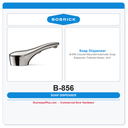Bobrick B-856 Counter-Mounted Automatic Soap Dispenser, Polished Nickel, 34-fl. Oz.