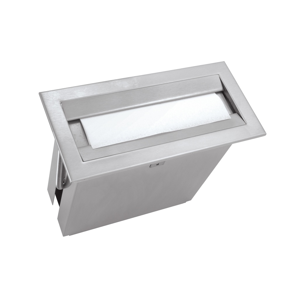Bobrick B-526 TrimLine Countertop Paper Towel Dispenser, Satin Stainless, 300 C-Fold/Multifold