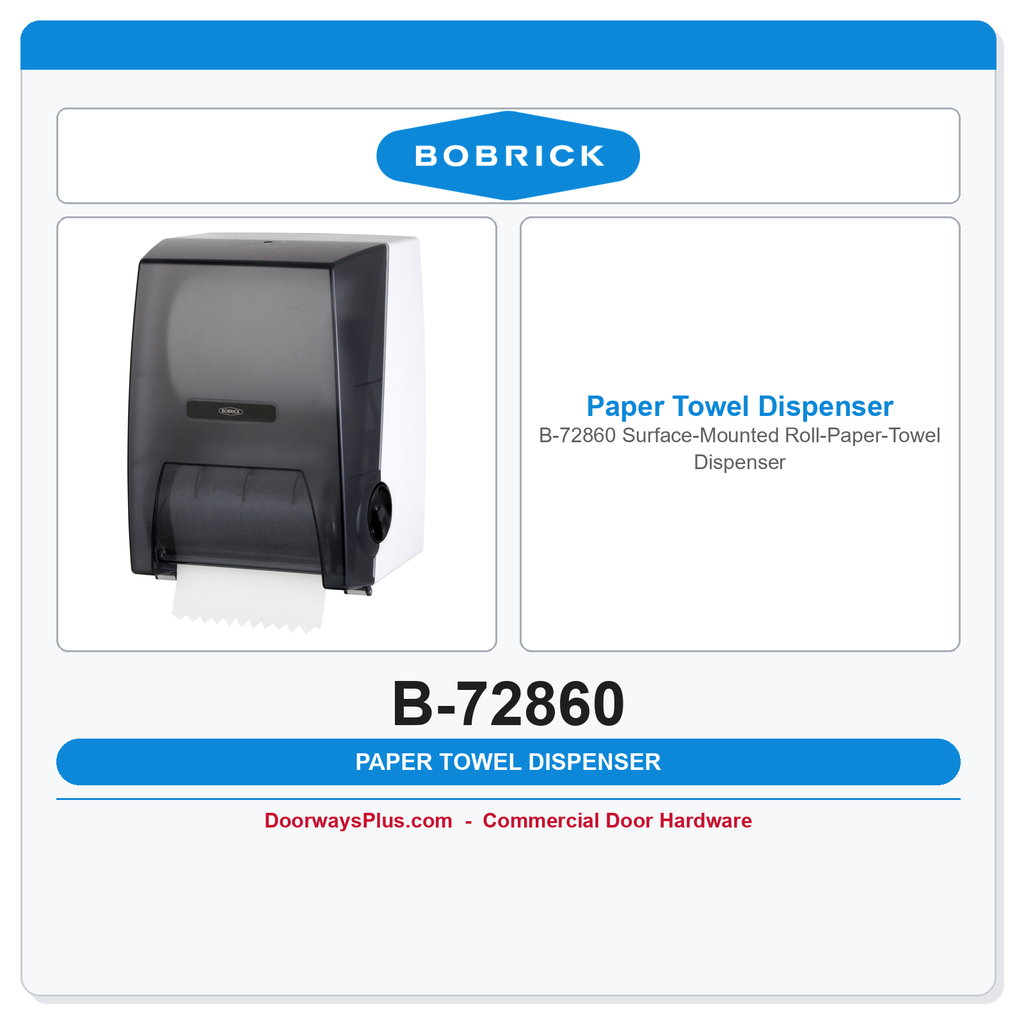Bobrick B-72860 Surface-Mounted Roll-Paper-Towel Dispenser
