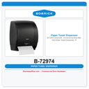 Bobrick B-72974 Automatic, Universal Surface-Mtd. Roll Paper Towel Dispenser, Plastic
