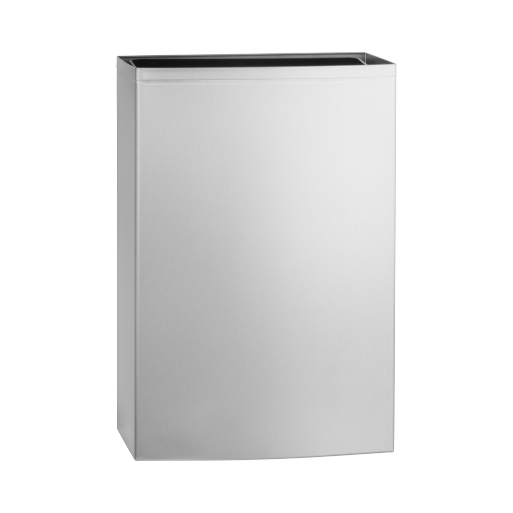 Bobrick B-277 Waste Receptacle, Stainless Steel, 12.75-Gal.