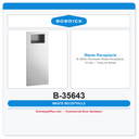 Bobrick B-35643 Recessed Waste Receptacle, 12-Gal. – TrimLine Series
