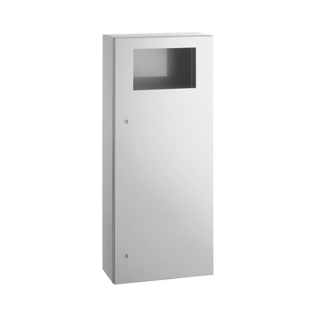 Bobrick B-35649 Surface-Mtd. Waste Receptacle, 12-Gal.