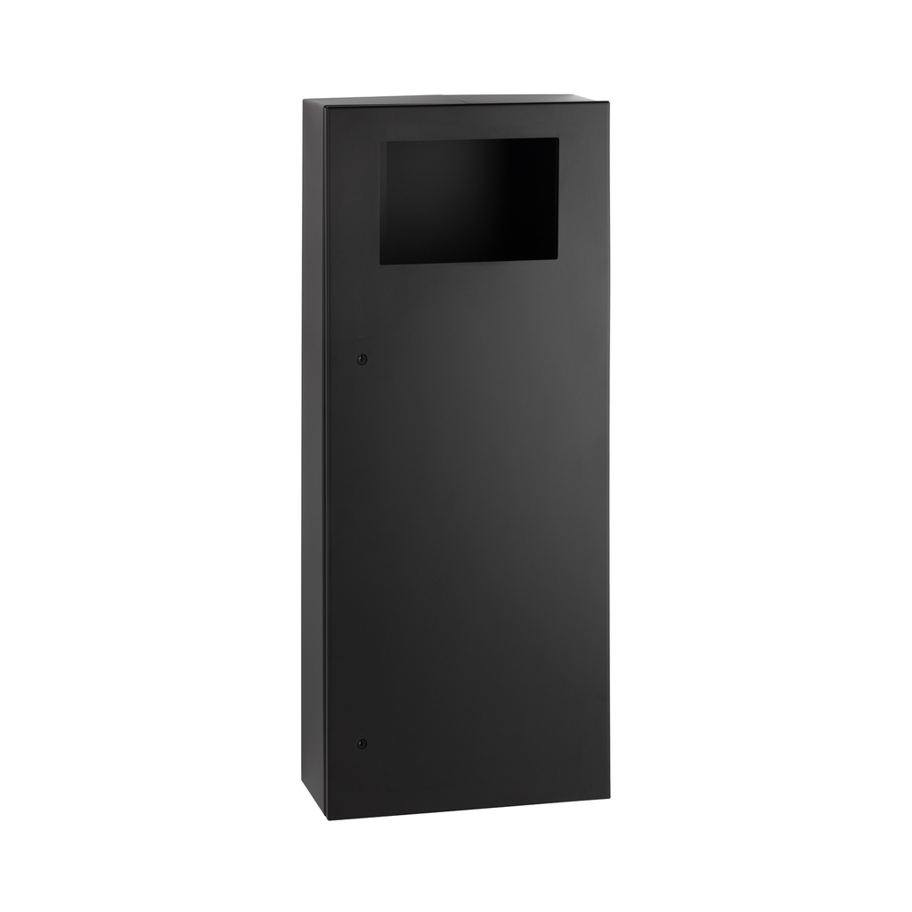 Bobrick B-35649.MBLK Surface-Mtd. Waste Receptacle, 12-Gal., Matte Black