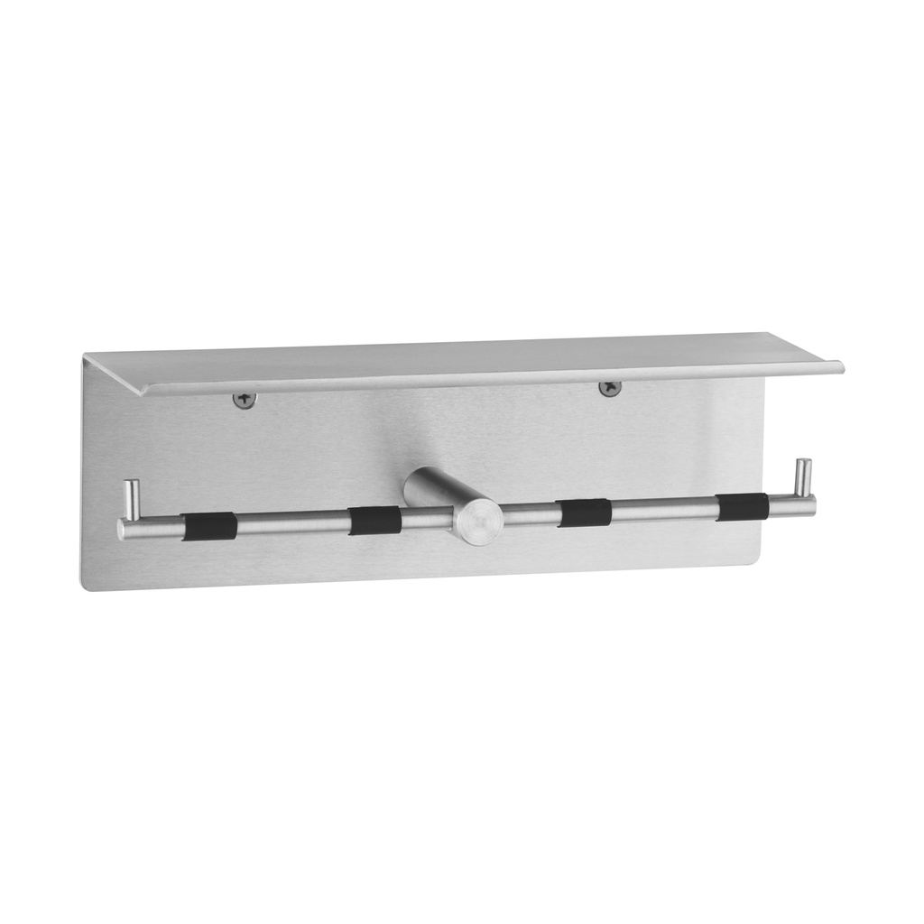 Bobrick B-540 Surface-Mounted Toilet Tissue Dispenser & Utility Shelf, Satin Finish
