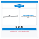 Bobrick B-9547 Surface-Mounted Double Toilet Roll Holder