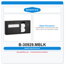 Bobrick B-30929.MBLK Surface-Mounted Toilet Tissue, Seat-Cover Dispenser & Waste Disposal – Matte Black