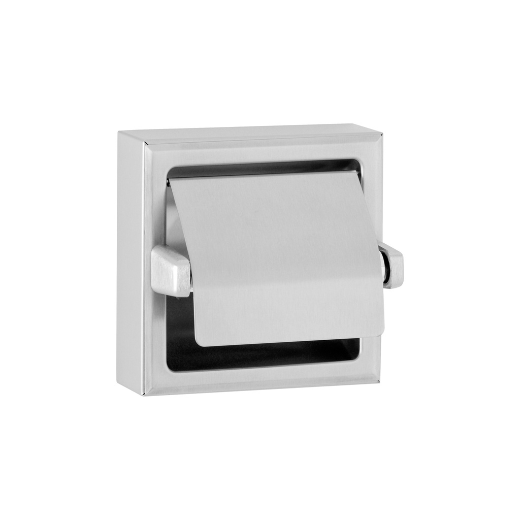 Bobrick B-66997 Surface-Mounted Toilet Tissue Dispenser with Hood, Satin Finish