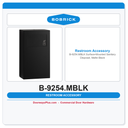 Bobrick B-9254.MBLK Surface-Mounted Sanitary Disposal, Matte Black