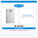 Bobrick B-35139 Surface-Mtd. Sanitary Napkin Disposal, 0.6-Gal. – TrimLineSeries
