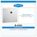 Bobrick B-4354 Partition-Mounted Sanitary Napkin Disposal, 0.7-Gal. – ConturaSeries