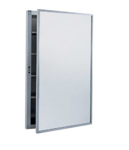 Bobrick B-398 Medicine Cabinet, Stainless Steel, Recessed – 4 Shelves
