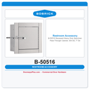 Bobrick B-50516 Recessed Heavy Duty Specimen Pass-Through Cabinet, 304 SS, 7" Depth