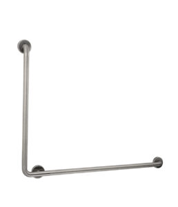 Bobrick B-5854.99 L-shaped grab bar 40"x30", Left, Peened