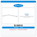 Bobrick B-58616 Two-Wall Tub/Shower Grab Bar, 1-1/4" Dia., 24" x 36"