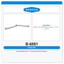Bobrick B-6861 Two-Wall Shower Grab Bar - 15-7/8" x 30-7/8"