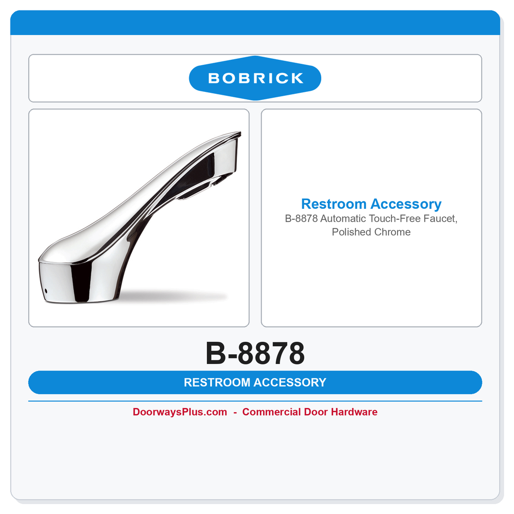 Bobrick B-8878 Automatic Touch-Free Faucet, Polished Chrome