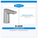 Bobrick B-8898 Automatic Designer Series Faucet, Polished Chrome