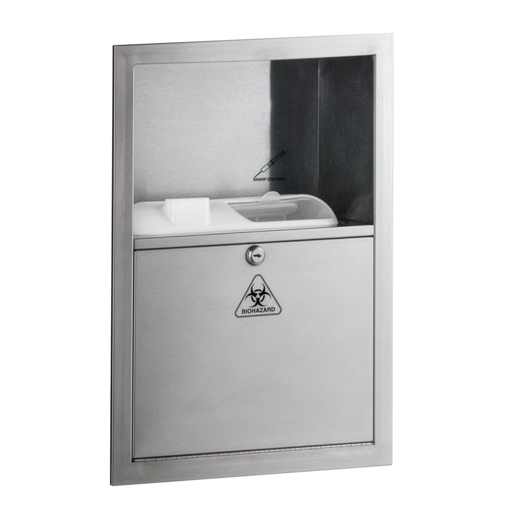 Bobrick B-35016 Sharps Disposal, Recessed (Not available in Canada)