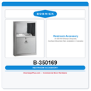 Bobrick B-350169 Sharps Disposal, Surface-Mounted (Not available in Canada)