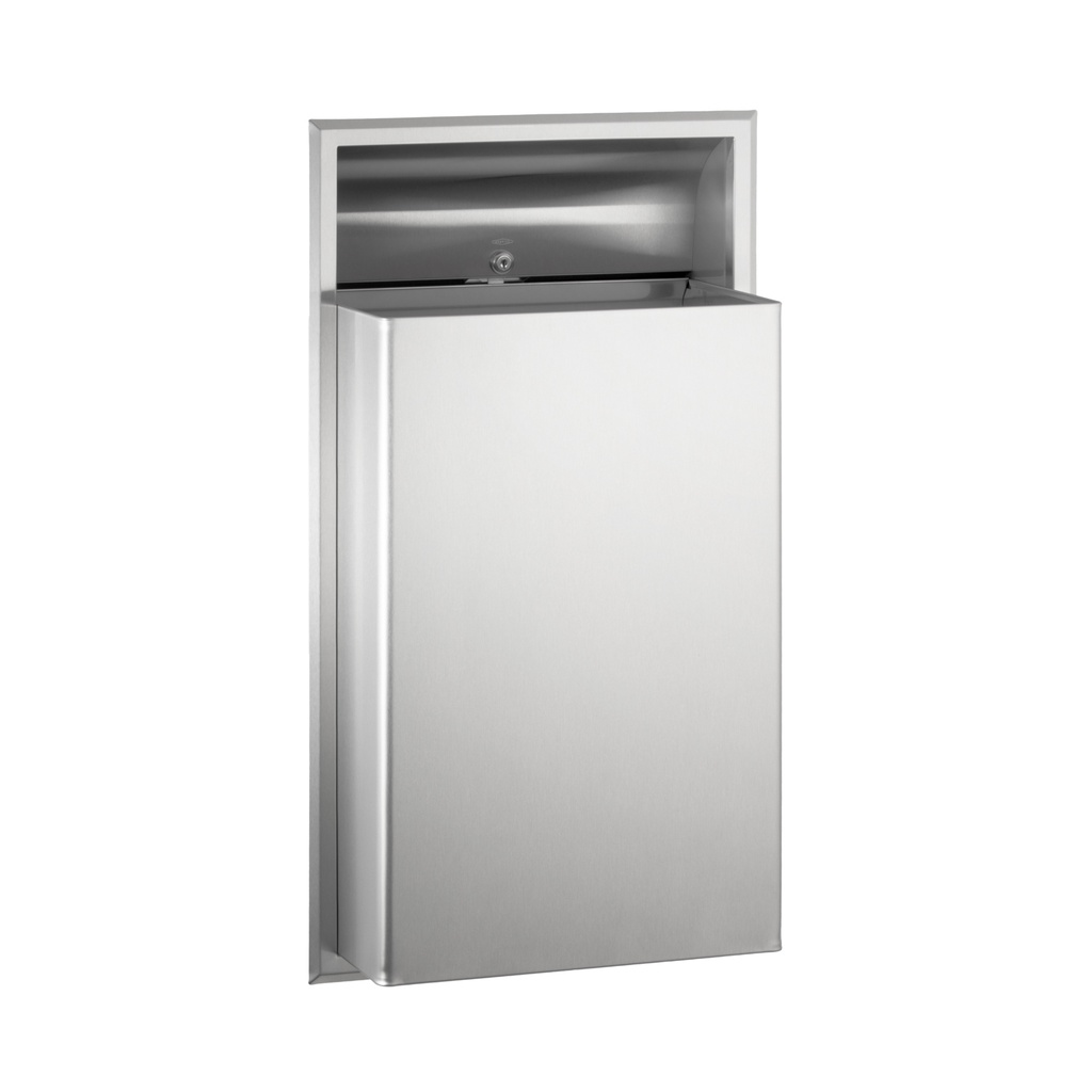 Bobrick B3644 B3644 B-3644 Recessed Waste Receptacle, 12-Gal. Satin Stainless