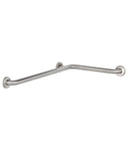 Bobrick B-6861.99 Two-Wall Shower Grab Bar – 15-7/8" x 30-7/8", Peened Grip