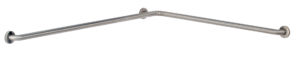 Bobrick B-6897.99 2-Wall, Toilet Compt. Grab Bar – 42" x 54", Peened Grip
