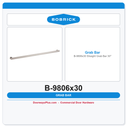 Bobrick B-9806x30 Straight Grab Bar 30" | Fino Collection ADA