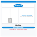 Bobrick B-544 Toilet Brush Holder, Satin Finish