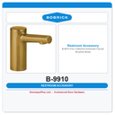 Bobrick B-9910 Fino Collection Automatic Faucet, Brushed Brass