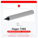 Hager 726S Silicone Smoke Seal – Charcoal | UL 10C Perimeter Weatherstrip