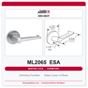 Corbin Russwin ML2065 ESA Dormitory or Entrance Mortise Lockset | Grade 1 Commercial