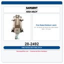 Sargent 28-2492 Fire Rated Bottom Latch & Cover | 12-3727 SVR Exit Device Replacement Part