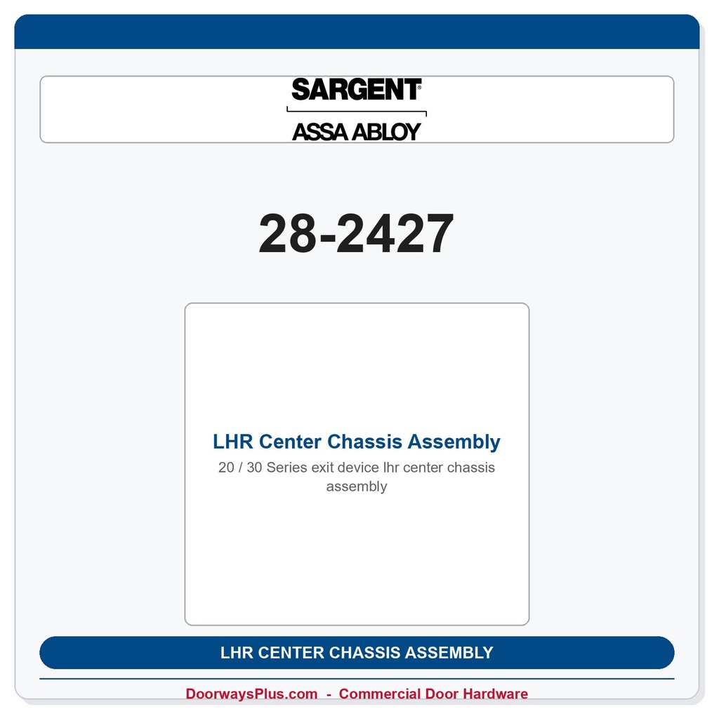 Sargent 28-2427-LHR Center Chassis Assembly | 3727 & 12-3727 SVR Exit Device LHR