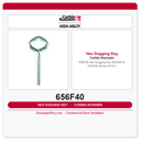 Corbin Russwin 656F40 Hex Dogging Key – ED4000 & ED5000 Series (5/32")