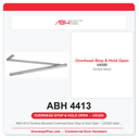 ABH 4413 Surface Mounted Overhead Door Stop & Hold Open – US32D Satin Stainless