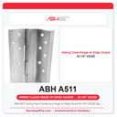 ABH A511 Swing Clear Continuous Hinge w/ Edge Guard 83-1/8" US32D Satin Stainless
