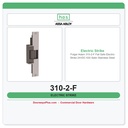 Folger Adam 310-2-F Fail Safe Electric Strike 24VDC 630 Satin Stainless Steel