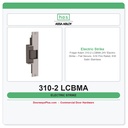 Folger Adam 310-2 LCBMA 24V Electric Strike – Fail Secure, 3-Hr Fire Rated, 630 Satin Stainless