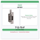 Folger Adam 712-75-F Electric Strike 24VDC Fail Safe 630 Satin Stainless | Grade 1 Heavy Duty