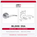 Corbin Russwin ML2059 DSA Security Storeroom or Closet Mortise Lockset | Grade 1 Commercial