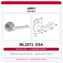 Corbin Russwin ML2073 ESA Classroom Security Mortise Lockset | Grade 1 Commercial