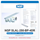 NGP SLAL-250-BP-4DR Aluminum By-Pass Track Set for 4 Doors | 250 lb Grade 1 | National Guard
