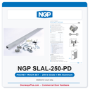 NGP SLAL-250-PD Aluminum Pocket Door Track Set | 250 lb Grade 1 | National Guard