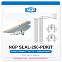 NGP SLAL-250-PDKIT Aluminum Pocket Door Frame Kit 3/0 x 7/0 | 250 lb Grade 1 | National Guard