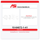 ASI 10-64672-1-41 Piatto™ - Fully Recessed 3-in-1 Paper Disp. & Waste Receptacle + High- Speed Hand Dryer - (110-120V) - Matte Black Phenolic Door