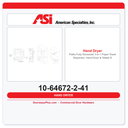 ASI 10-64672-2-41 Piatto Fully Recessed 3-in-1 Paper Towel Dispenser, Hand Dryer & Waste Receptacle 208-240V Matte Black Phenolic Door